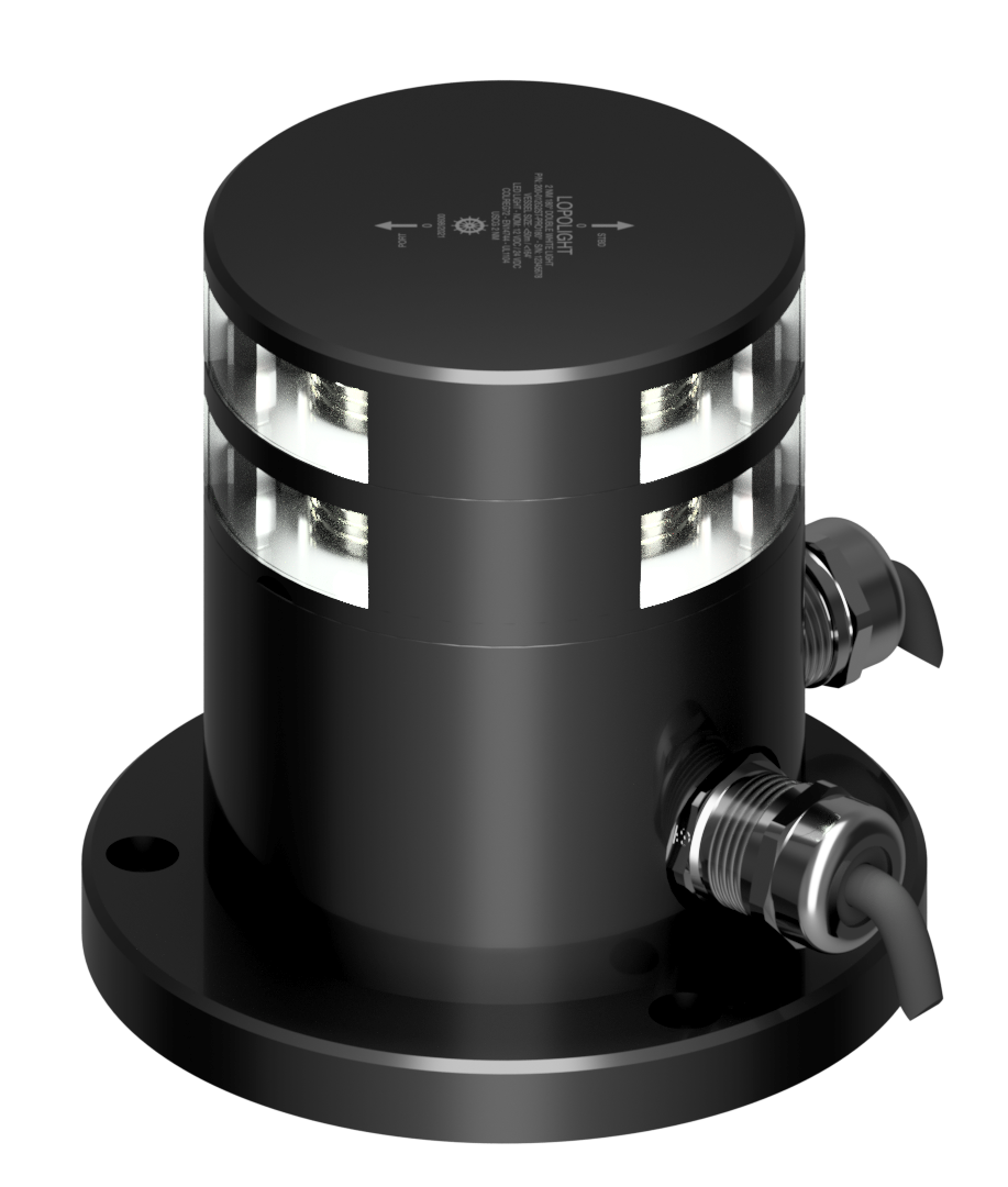 3nm 180° White, Double, Ice-class, black anodized